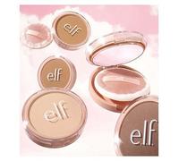 e.l.f. Halo Glow Powder Filter, Pressed Finishing Powder, Buildable Coverage, Crease-Resistant, Blurs the Appearance of Pores, With Velour Puff and Mirror, Vegan & Cruelty-Free, Medium Warm