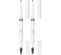 e.l.f. Instant Lift Waterproof Brow Pencil, Dual-Ended Precision Brow Pencil For Shaping & Defining Eyebrows, Vegan & Cruelty-Free, Grey (Pack of 2)