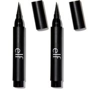 e.l.f. Intense Ink Eyeliner, Enhances The Lash Line With Rich & Long-Lasting Color, Tip For Precise Application- Blackest Black (Pack of 2)