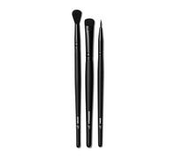 e.l.f. No Budge Brush Trio, 3-Piece Eyeshadow Brush Set For Applying & Blending Colour, Made With Synthetic, Cruelty-free Bristles