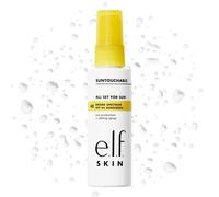 e.l.f. SKIN All Set For Sun SPF 45 Setting Spray, Clear Makeup Setting Mist + Sunscreen, Weightless SPF Face Protection & Makeup-Locking Spray,