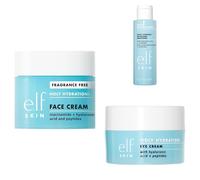 e.l.f. SKIN Holy Hydration! Trio, Includes Fragrance-Free Moisturizing Face Cream, Daily Cleanser & Eye Cream, Vegan & Cruelty-Free