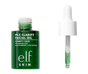 e.l.f. SKIN PLZ Clarify Facial Oil, Face Oil for Treating & Preventing Spots, Helps Calm Redness, Made with Salicylic Acid, Vegan & Cruelty-Free, 30ml