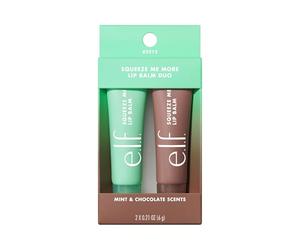 e.l.f. Squeeze Me Lip Balm Duo, Moisturizing Lip Balm for a Sheer Tint of Colour, Infused with Hyaluronic Acid, Vegan & Cruelty-Free, MINT/CHOCOLATE