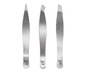 e.l.f. Tweezer Trio Kit, Three Mini Eyebrow Tweezers for Shaping, Defining & Grooming Brows, Great for Touchups On The Go, Vegan & Cruelty-Free
