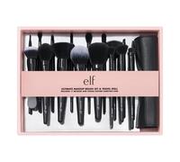 e.l.f. Ultimate Makeup Brush Set & Travel Roll, 17-Piece Brush Kit, Brushes For Eyeshadow, Foundation, Powder, Concealer & more, Vegan & Cruelty-free