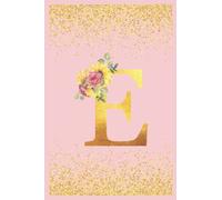 E: Letter A Initial Monogram Notebook - Pretty Pink & Gold Confetti Glitter Monogrammed Blank Lined Note Book, Writing Pad, Journal or Diary with ... Kids, Girls & Women - 110 Pages - Size 6x9