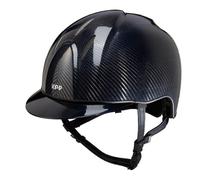 E-LIGHT CARBON HELMET BLUE AND GLOSSY BLACK / METALLIC BLUE VISOR AND STAINLESS STEEL GRILLE