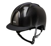 E-LIGHT CARBON HELMET GLOSSY BLACK WITH MATT BLACK VISOR AND STAINLESS STEEL GRILLE