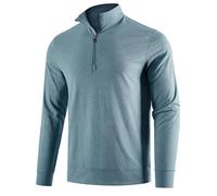 E-LIINJOYE Men's 1/4 Zip Long Sleeve Quick Dry Casual Quarter Pullover Outdoor Lightweight Running Fishing Sweatshirts，5XL,P2