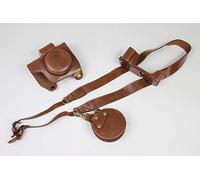 E-M10 Mark IV Case, BolinUS Handmade PU Leather Fullbody Camera Case Bag Cover for Olympus OM-D E-M10 Mark IV with 14-42mm EZ Lens Bottom Opening Version + Neck Strap + Mini Storage Bag (Coffee)