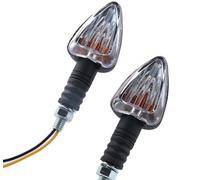Universal Motorcycle Scooter Arrow Indicators Black E-Marked Pair