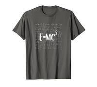 E=MC 2 Energy Mass Equation Einstein Dark T-Shirt, Men, Asphalt Grey, 5X-Large
