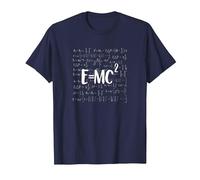 E=MC 2 Energy Mass Equation Einstein Dark T-Shirt, Men, Navy Blue, 4X-Large