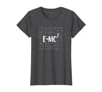 E=MC 2 Energy Mass Equation Einstein Dark T-Shirt, Women, Dark Heather Grey, Large
