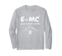E = MC² Escape Mountains Campfire Outdoor Nature Camping Long Sleeve T-Shirt