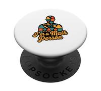 E=MC2 3.14 I'm a Math Person Silhouette Science Nerdy Geek PopSockets Adhesive PopGrip