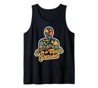 E=MC2 3.14 I'm a Math Person Silhouette Science Nerdy Geek Tank Top
