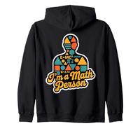 E=MC2 3.14 I'm a Math Person Silhouette Science Nerdy Geek Zip Hoodie
