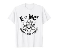 E MC2 Energy Milk X Coffee Physics Humor Science Joke T-Shirt