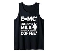 E=MC2 Funny Coffee Nerd Quote for Science Lover with Coffee Tank Top