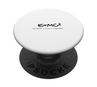 E=MC2 Funny Coffee Science Energy Milk Coffee PopSockets Adhesive PopGrip