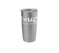 E MC2 Physics Formula Science Nerd Teacher Student Graphic Stainless Steel Insulated Tumbler