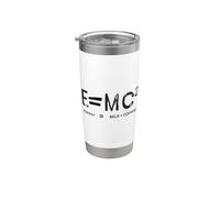E MC2 Physics Formula Science Nerd Teacher Student Graphic Stainless Steel Insulated Tumbler