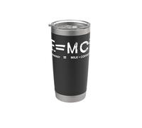 E MC2 Physics Formula Science Nerd Teacher Student Graphic Stainless Steel Insulated Tumbler