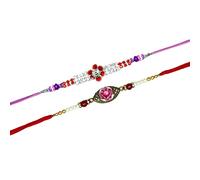 E Mega Mart India Lely's Bhaiya Bhabhi Rakhi Set(2Rakhi Roli Chawal, Greeting Card)