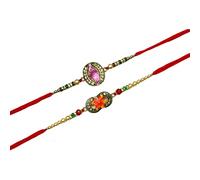 E Mega Mart India Lely's Designer Rakhi Combo Collection, One Size, Metal, No Gemstone