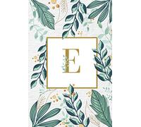 E: monogram notebook tropical ,monogram notebook for women and girls, monogram initial notebook letter E , monogrammed notebook, Pretty Lined Journal ... Girls and Women - tropical & gold - letter E