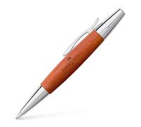 Faber-Castell e-motion Ballpoint Pen - Brown Wood and Chrome