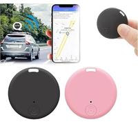 E-ndyniner Extra Mini Magnetic GPS Tracker for Vehicles,Micro GPS Tracking Device,Mini Worldwide GPS Tracker,for Kids, car, Luggage, Elderly, Pets (Black+Pink)