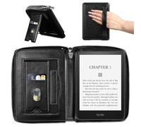 E NET-CASE Case for All-New Kindle Paperwhite 12th Gen 2024 (7") & Kindle Colorsoft Signature Edition 2024 (7")- Folder Design,Business Handheld Design Cover with Zipper & Pen Holder, Black
