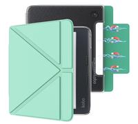 E NET-CASE Detachable Magnetic Case for 7" Kobo Libra 2 & Tolino Vision 6 (2021) eReader, Ultra Clear Back Scratch-Proof Light丨Easy to Detach & Attach丨Auto Sleep/Wake (Green)