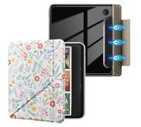 E NET-CASE Detachable Magnetic Case for 7" Kobo Libra Colour & Tolino Vision Color (2024) eReader, Ultra Clear Back Scratch-Proof Light丨Easy to Detach & Attach丨Auto Sleep/Wake,Summer Flower