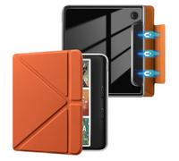 E NET-CASE Detachable Magnetic Case for 7" Kobo Libra Colour & Tolino Vision Color (2024) eReader, Ultra Clear Back Scratch-Proof Light丨Easy to Detach & Attach丨Auto Sleep/Wake, Orange