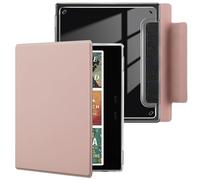 E NET-CASE Detachable Magnetic Case for 7" Onyx Boox Go 7 / Go Color 7 (1/2 Gen,2024/2025), Ultra Clear Back Scratch-Proof Light丨Easy to Detach & Attach丨Auto Sleep/Wake (Rose Gold)
