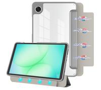 E NET-CASE Detachable Magnetic Case for Samsung Galaxy Tab A11 / Tab A9 8.7-Inch 2025/2023, Ultra Clear Back Scratch-Proof丨Easy to Detach & Attach丨Auto Sleep/Wake (Gary)