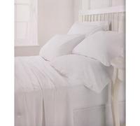 E Of W Superior Collection 100% Cotton Fitted Bed Sheet (400 Thread Count) (4ft (122cm x 191cm)) (White)