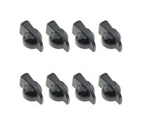 E-outstanding 8 Pcs Chicken Head Knob K7-1 Black Vintage Guitar Amplifier Potentiometer Knobs with Set Screw, 6MM