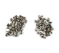 E-outstanding Phillip Chicago Screw 120sets 5x6mm Silver Chicago Screw Cross Head Phillips Drive Binding Screws Rivet Assembly Bolt for Book Binding DIY Leather Craft