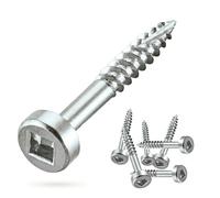 E.P.H. Pocket Hole Screws, No.6 x 25mm, Pack of 100, Fine Self-Cutting Thread, Square Drive, For Hardwoods, EPHS625100F