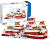 E-pang Palace Model Building Set, 4159PCS Chinese Street View Series E-pang Palace Model Building Set, World Famous Architecture Collectible Model Nano Blocks Sets for Adults
