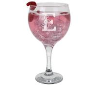 E Personalised Monogram Initial Etched Gin Goblet Glass Engraved Name Gin Glass Birthday Gift for Her or Him Custom Name Gift for Her or Him Personalised Initial Engraved Large Gin Glass 645ml