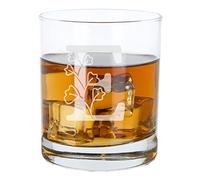 E Personalised Monogram Initial Etched Whisky Glass Engraved Name Tumbler Glass Birthday Gift for Her or Him Custom Name Gift for Her or Him Personalised Initial Engraved Whisky Whiskey Glass Tumbler