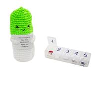 e-Pill 5 Times a Day Pill Pal Organizer, Crochet Holder, Compact Medication Case for Daily Vitamins and Supplements