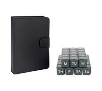 e-Pill 5 Times a Day x 7 Day Large Weekly Pill Organizer, Vitamin and Medicine Pill Box - with Discreet Case (Black)