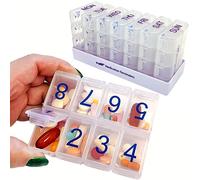e-Pill 8 Times a Day x 7 Day Large Weekly Pill Organizer, Vitamin, and Medicine Box (Clear)